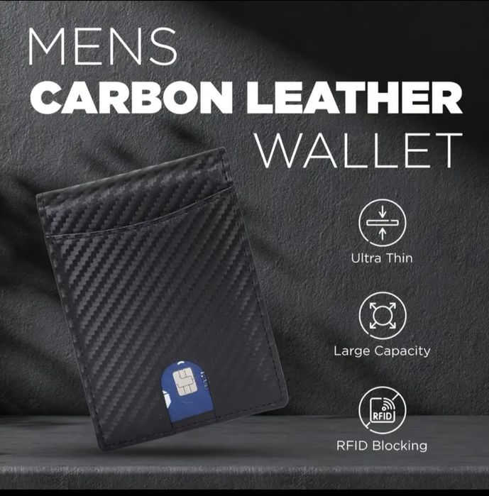 Портфейл с Rfid защита за кредитни карти, лични документи и пари