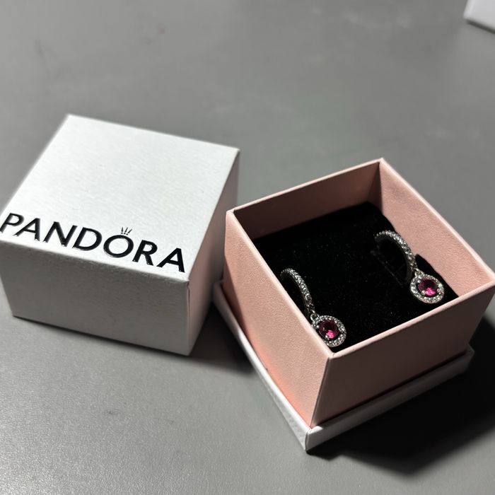 Cercei pandora argint 925 noi nepurtati (cu punga si cutie)