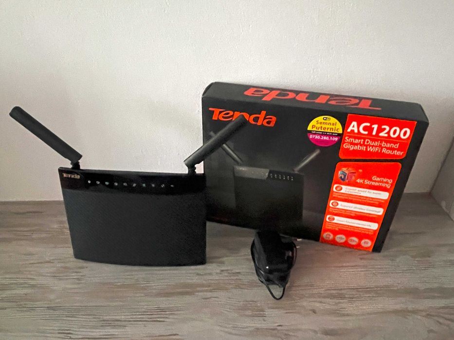 Router wireless smart Tenda AC9, Gigabit 1200Mbps, Dual-Band