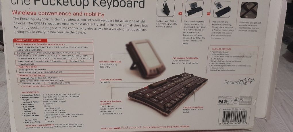 Tastatura pliabila pentru PDA noua