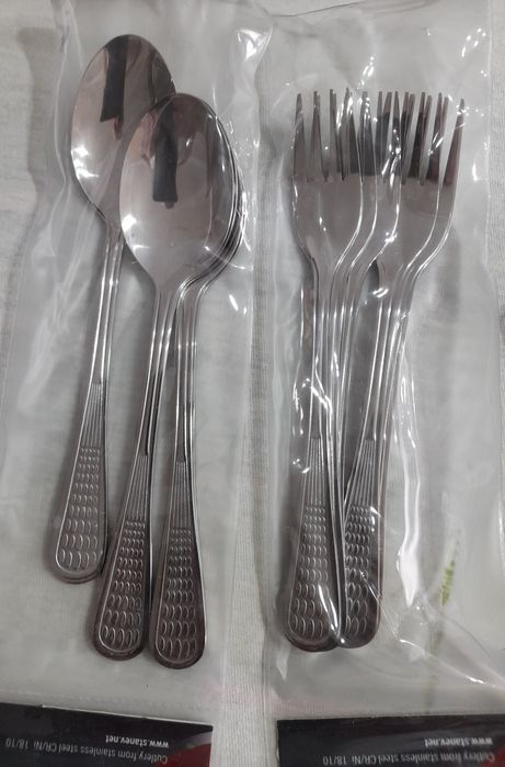 Лъжици Вилици и Ножове тип Перла от неръждавейка Чисто нови