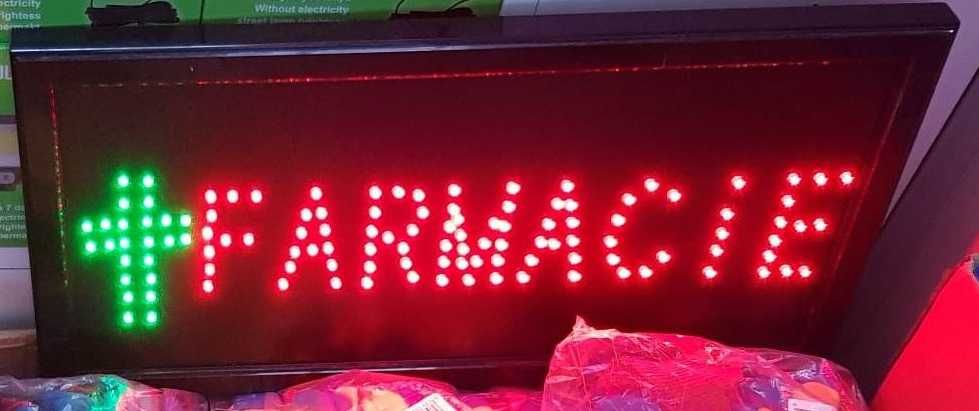 Panou Publicitar Reclama LED Inchis Deschis Farmacie Magazin Pizza