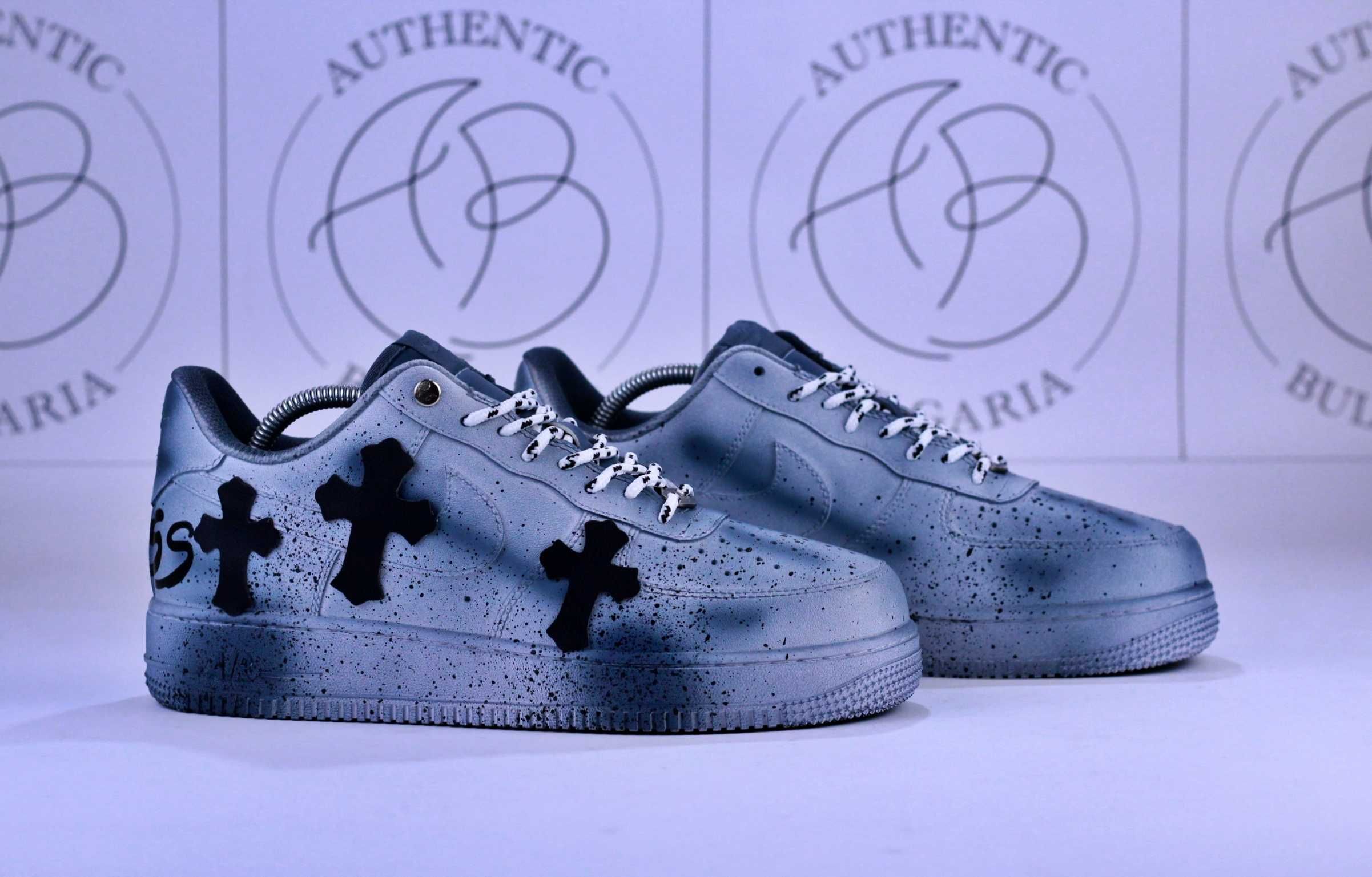 Nike Air Force 1 Chrome Hearts Мъжки Дамски Обувки