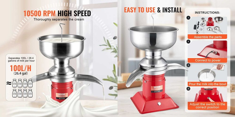 Separator de lapte electric Separator de smantana 30W,5L Nou ambalat!