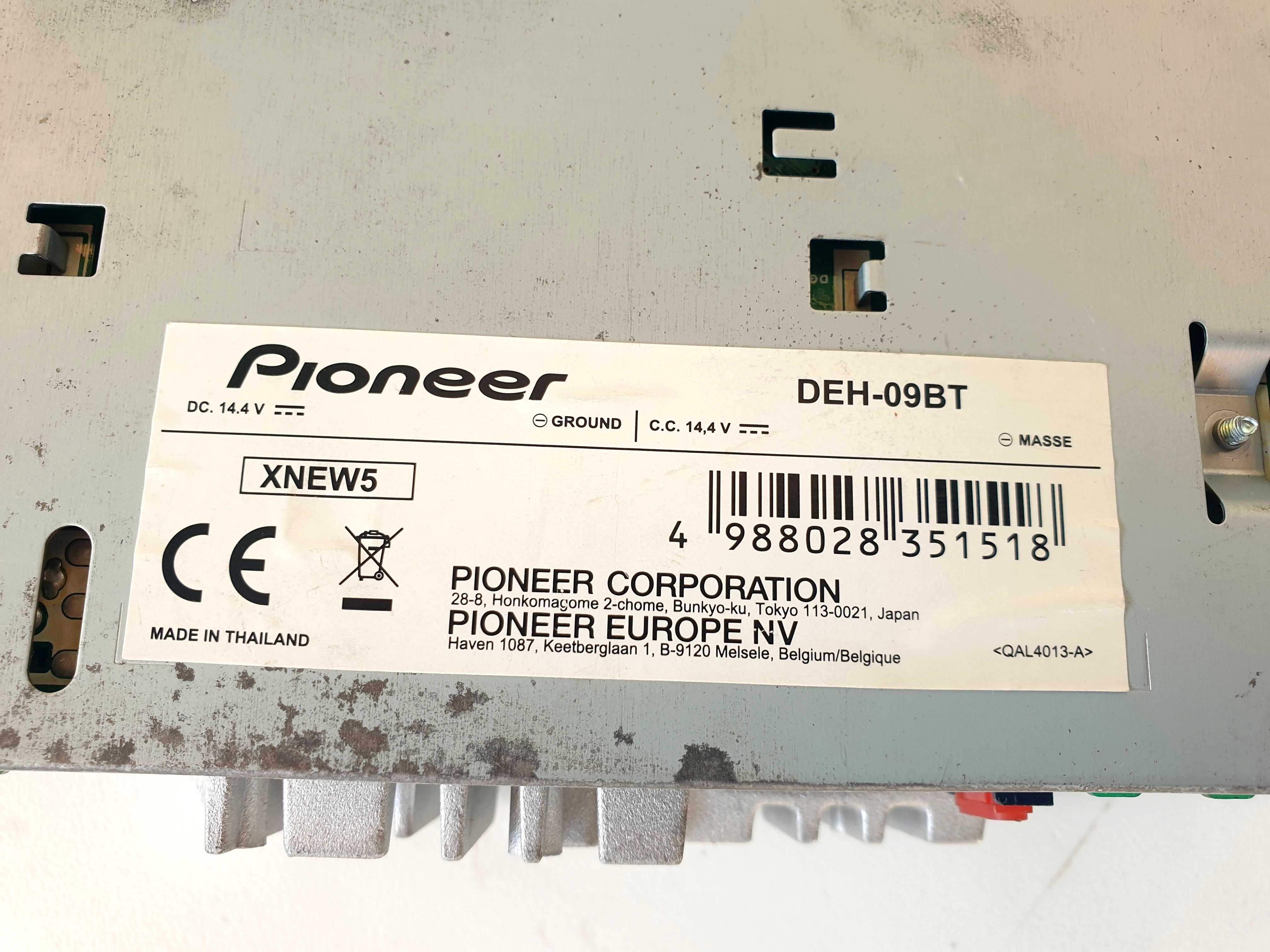 Player Pioneer DEH-09BT, 4x50 W, CD, USB, AUX, iPod/iPhone,Bluetooth