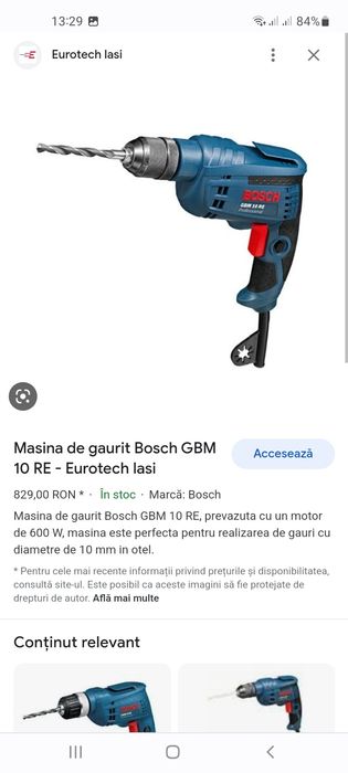 Masina de gaurit bosch GBM 10 RE,Bosch GSB 13 RE 2 impact drill