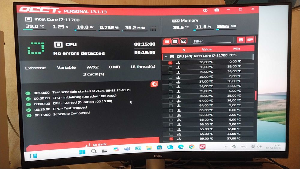 Процессор 11-го поколения Core i7 11700. Сокет 1200. 8 Ядер 16 Потоков