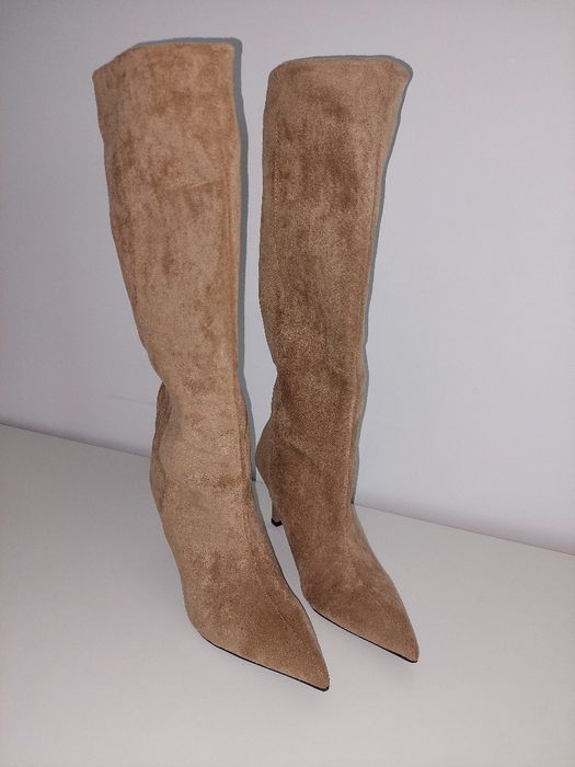 Велурени високи ботуши