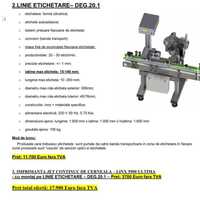 Masina de etichetat, imprimanta laser data/lot si dozator de umplere