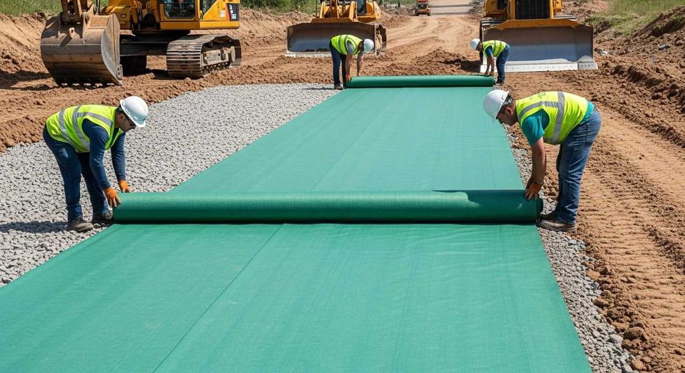 Иглопробивной Геотекстиль для Дорожного Строительства, Дренаж Ландшафт