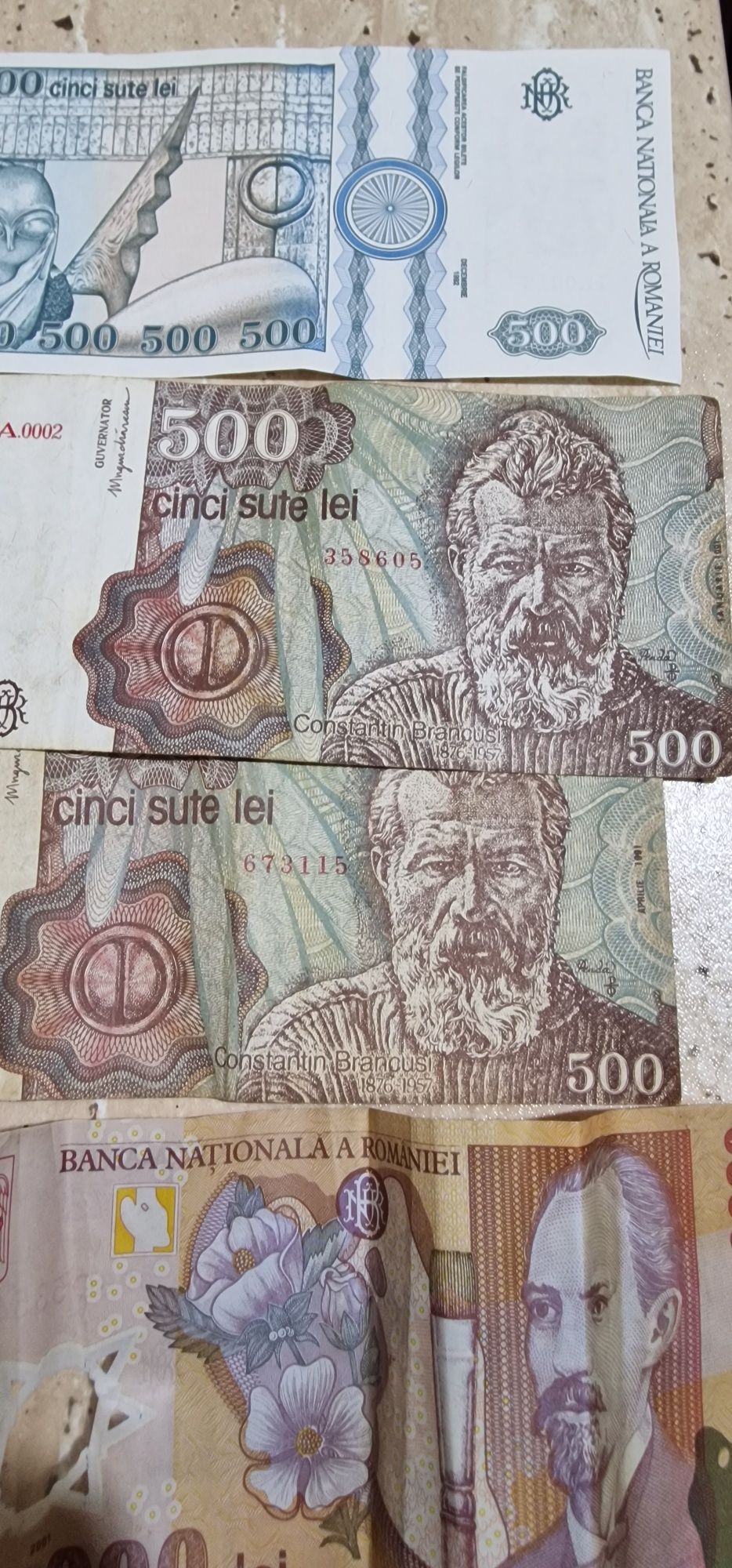 De vânzare bancnote și monede vechi
6 bancnote Ctin Brâncuși din decem