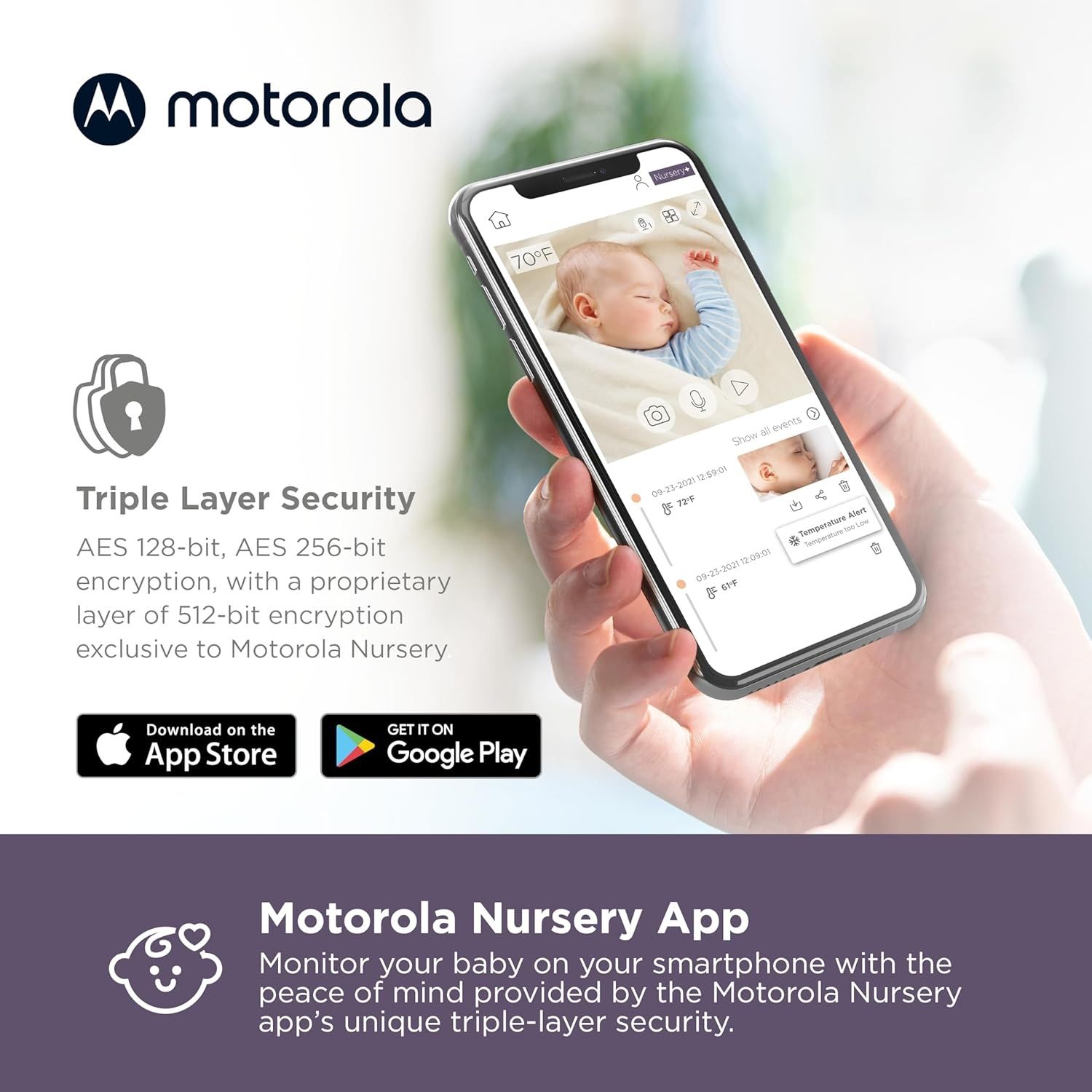 Радионяня Видеоняня Motorola 5 дюйм экран HD 720p Камера + Wi Fi