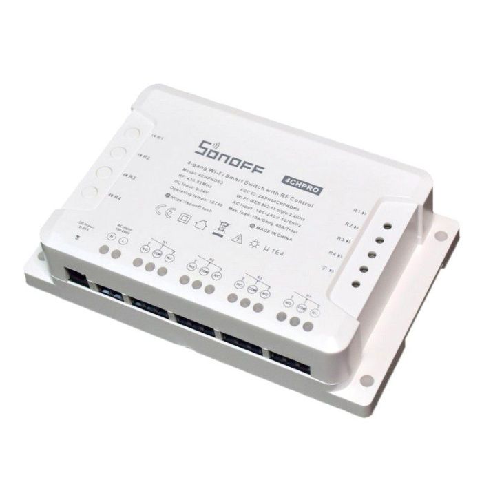 Sonoff 4CH PRO R3- WiFi управляемо реле AC/DC с 4 изхода 10A + RFконтр