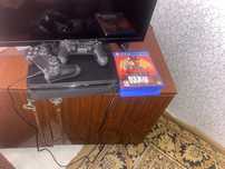 PS 4 Slim 500gb + 2 джостика +3 диска