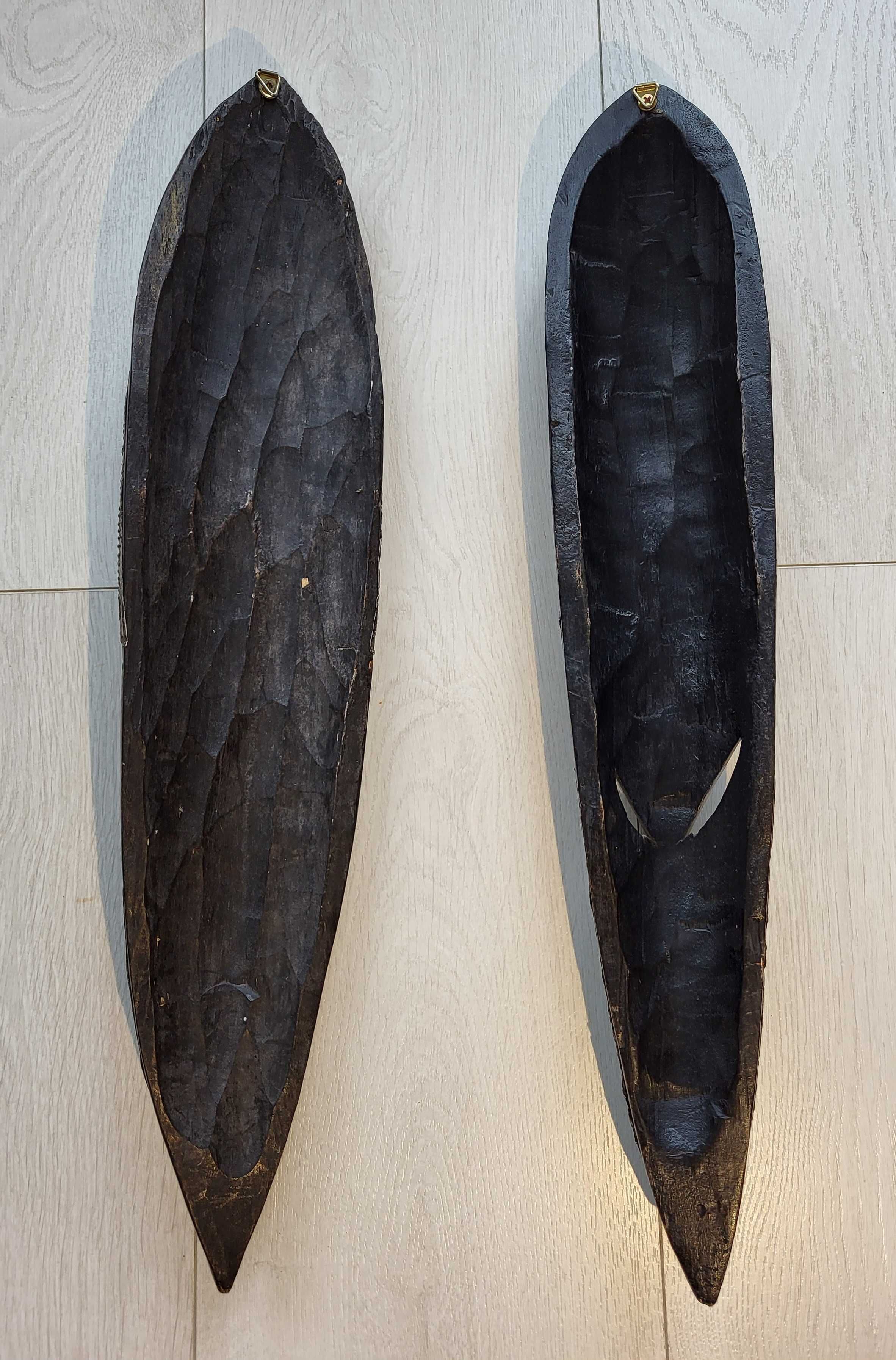 Set de 2 masti africane decorative, autentice si unicate