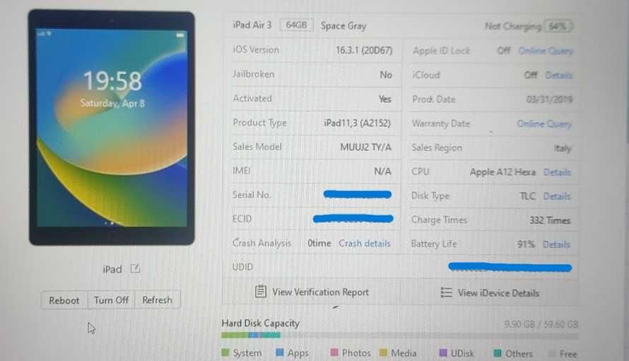 Apple iPad Air 3 64GB 2019 Gray