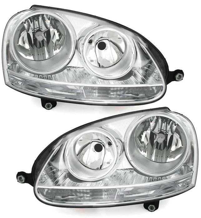 Far faruri VW Golf 5 V JETTA 3 Halogen H7 H7 Crom stanga/dreapta