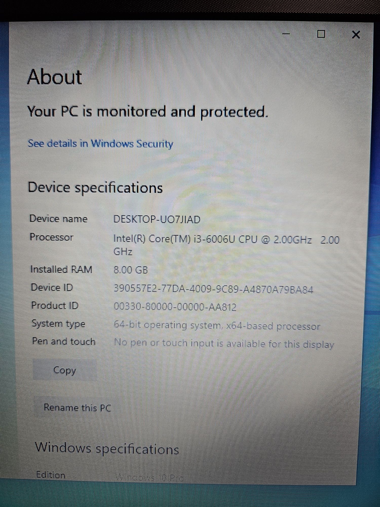 Лаптоп HP 250 G6