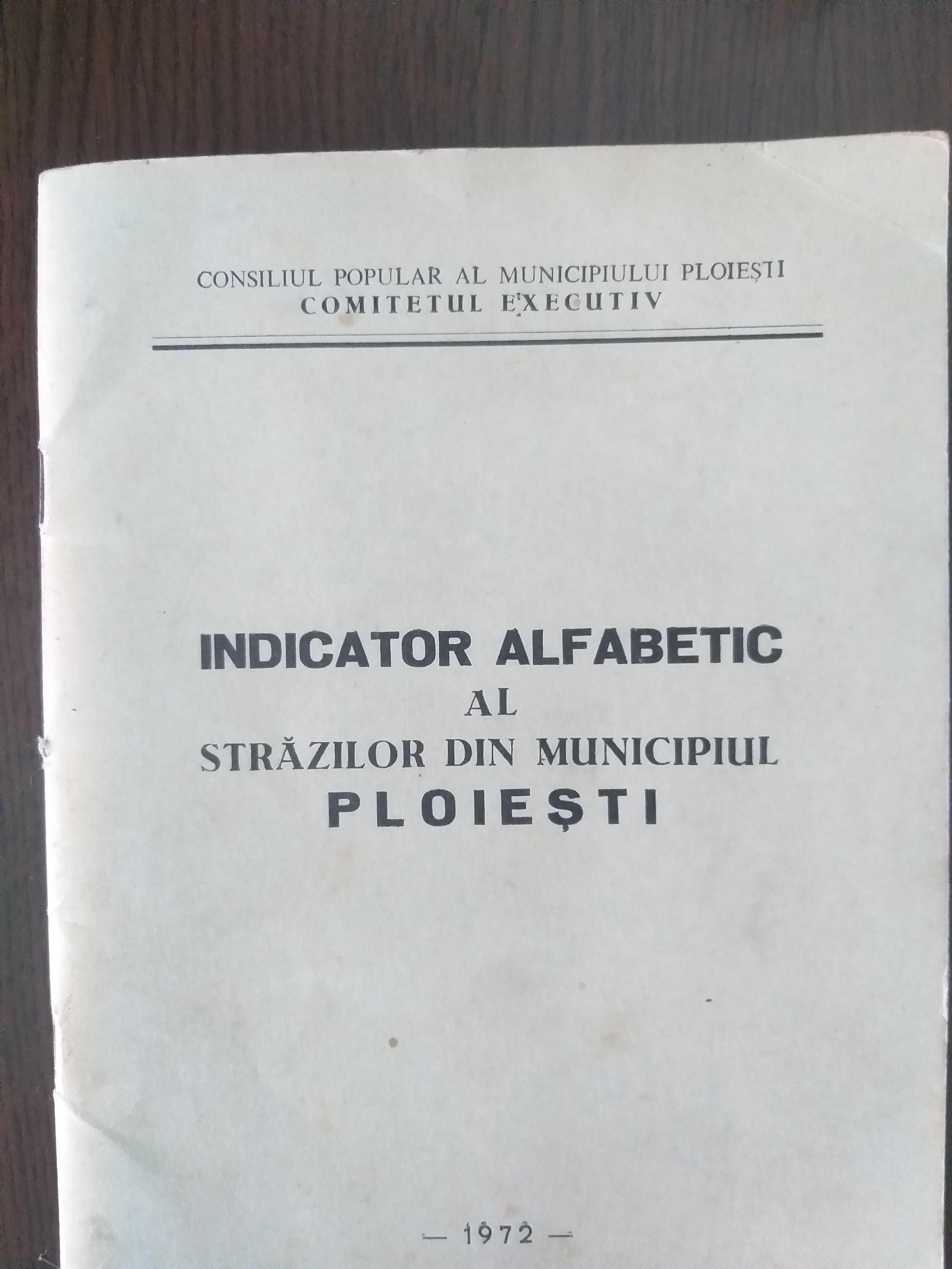 Indicator alfabetic cu strazile din orasul Ploiesti