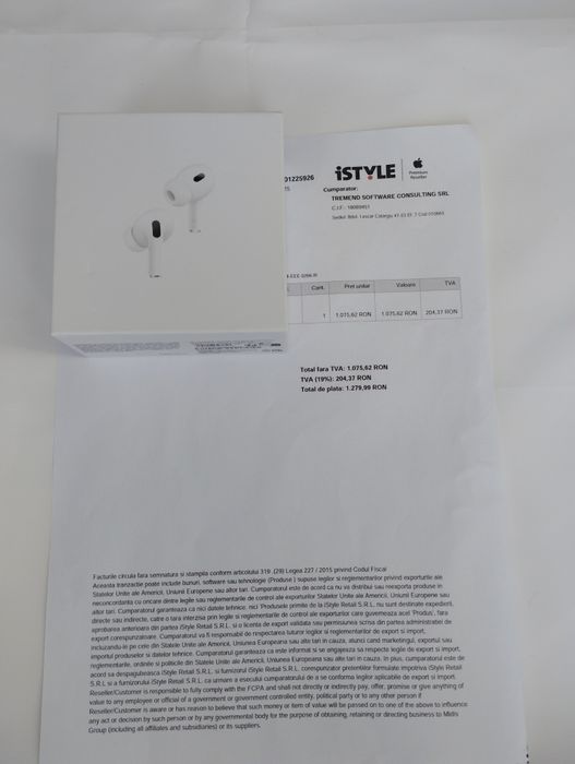 Airpods Pro 2 cu factura iStyle - Cadoul Ideal - Urgent