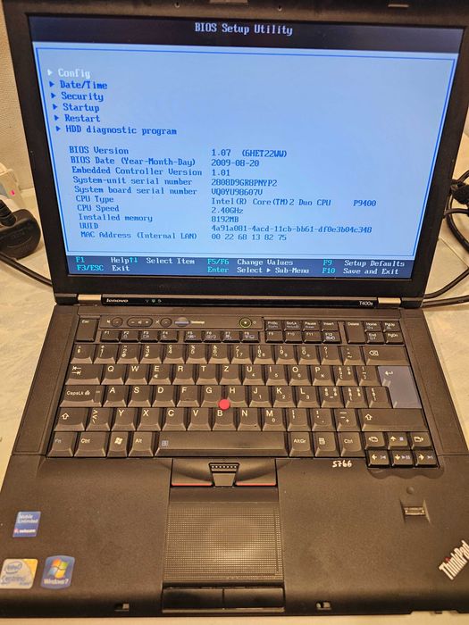 dezmembrez Lenovo Thinkpad t400s Intel p9400