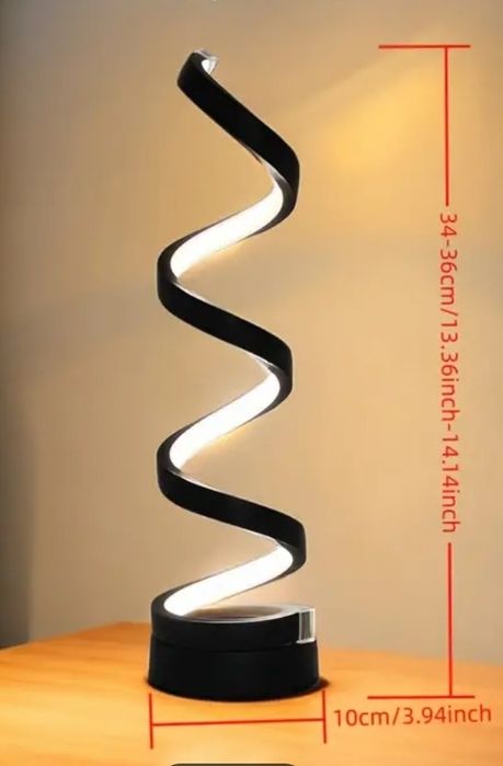 Lampă de masă spirală. 2 buc