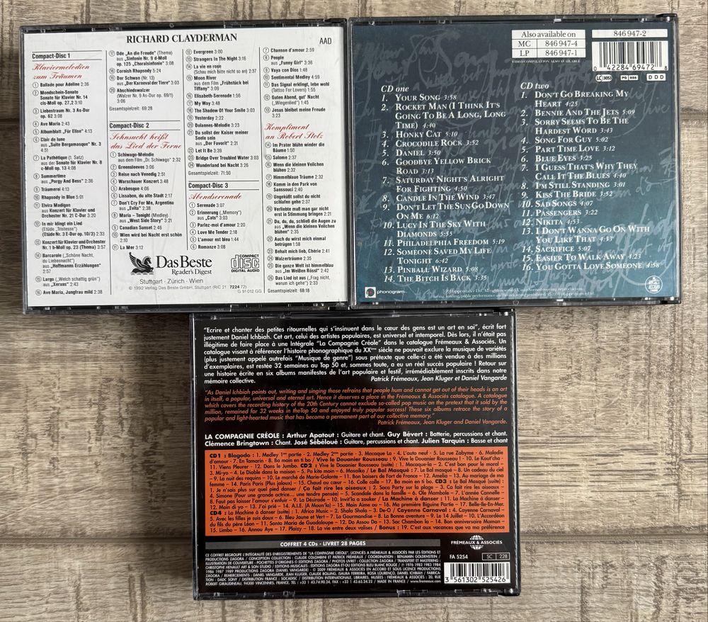 Cd Suede/Beach Boys/Beatles/Wings/Saragossa Band/Clayderman/Elton John