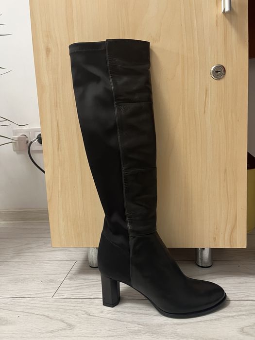 Cizme negre, din piele, Musette