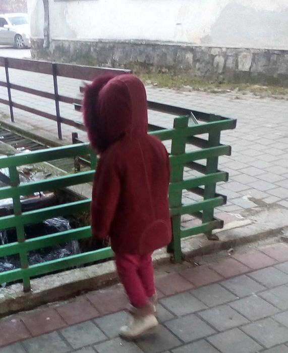 Детско кожухче естествен велур