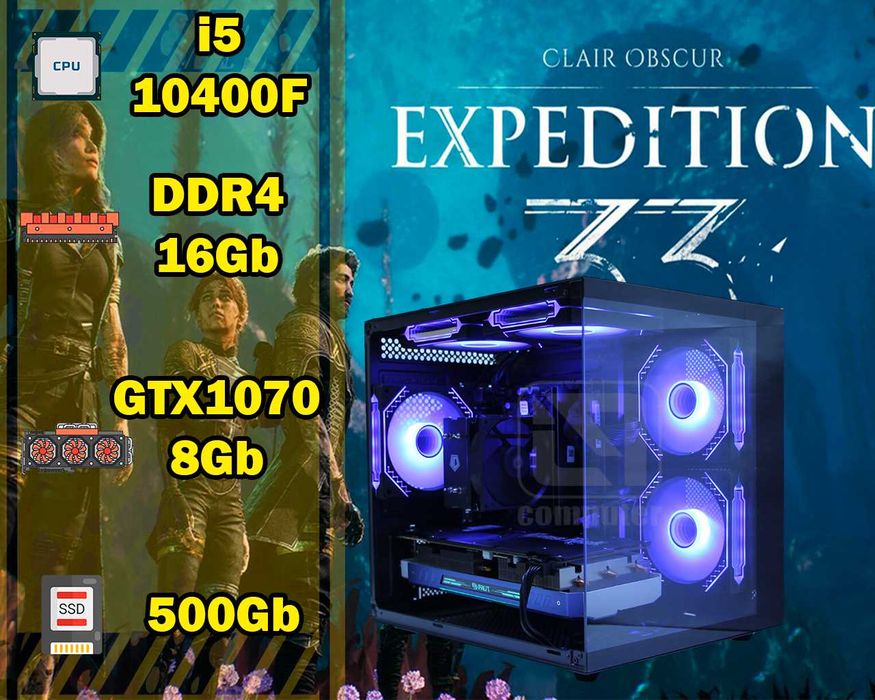 i5 10400F 16Gb Wintek Компьютер Игровой компьютер для современных игр