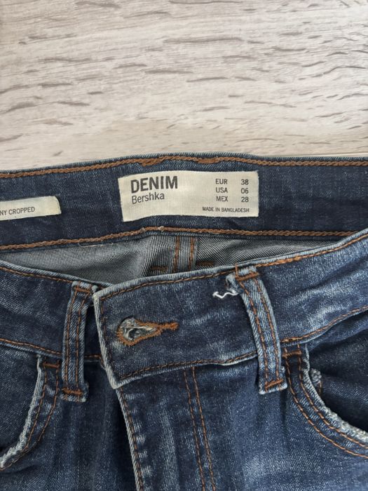 Jeans Bershka skinny cropped, marimea 38