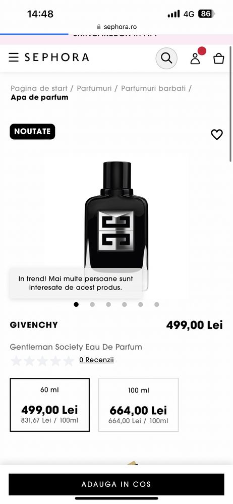 Parfum Givenchy Gentleman Society SIGILAT (ultimul apărut)