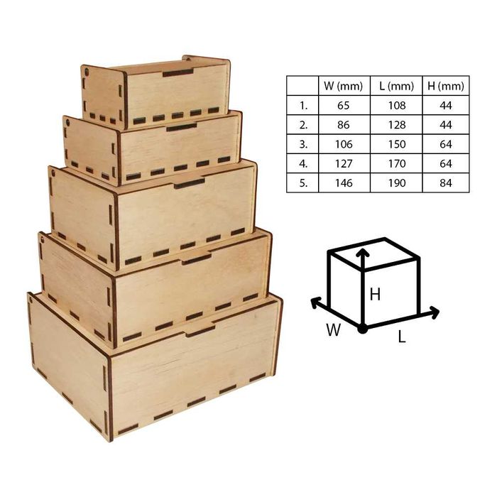 Дървена кутия от шперплат- различни размери