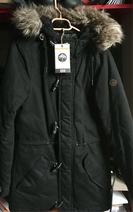 Geaca nouă, CU ETICHETĂ, model Parka,mărime XS- JVZ Explorers cu blană