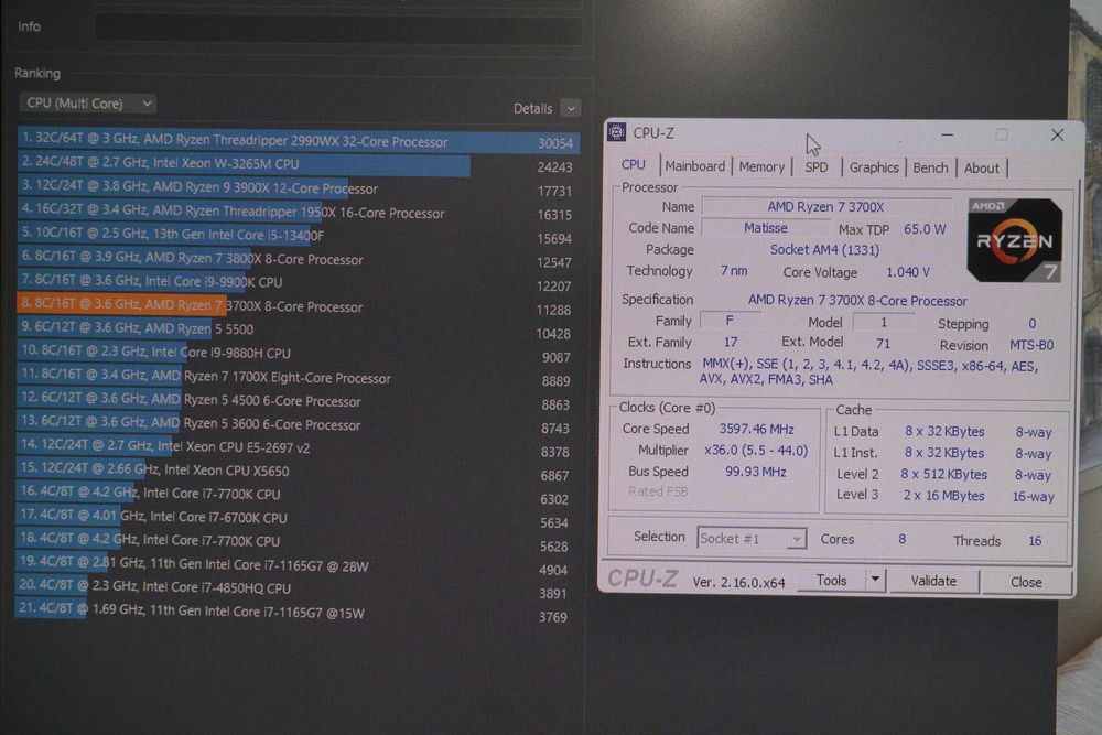 Процесор CPU Ryzen 7 3700X 8c 16t AMD Ryzen AM4 / Вкл.ДДС