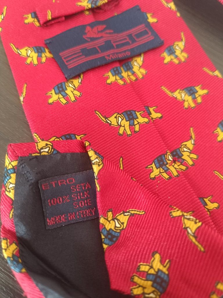 Tie with elephants-Etro Milano