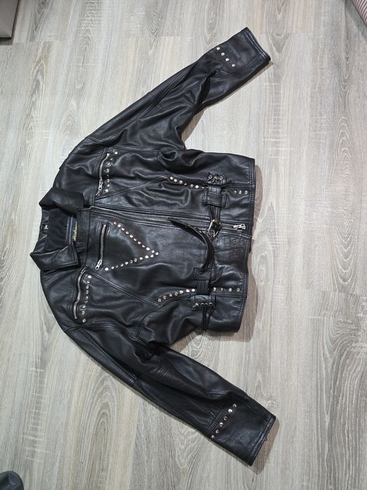 Geaca dama din piele rock moto