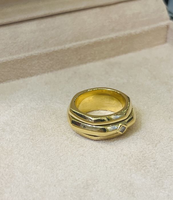 Дизайнерски дамски пръстен Piaget 1998 Gold Princess Diamond Rotating