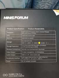 Mini PC  Minis forum gk41, 8bg ram/ssd 512 GB