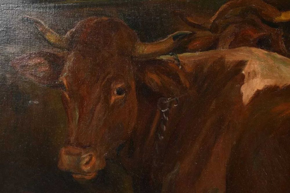 Tablou / pictura, tehnica ulei pe panza, 1922