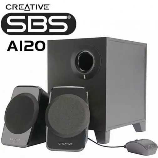 Компактни компютърни тонколони Creative SBS A120 2.1 със субуфер