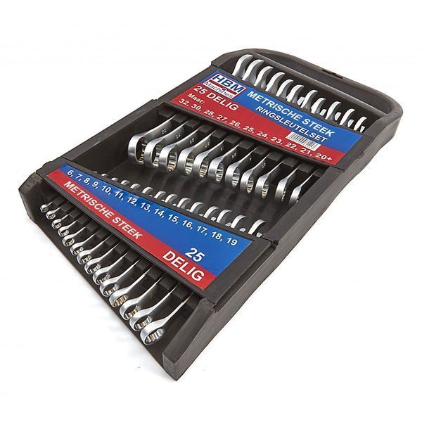 Комплект 25 звездогаечни ключа 6- 32 мм нвм