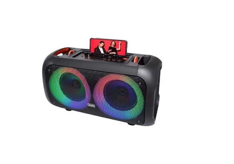 Преносима колона Bluetooth LED дисплей 2х6,5-инча BTS-1709