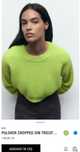 Pulover nou dama  Zara cropped din tricot nou cu eticheta
