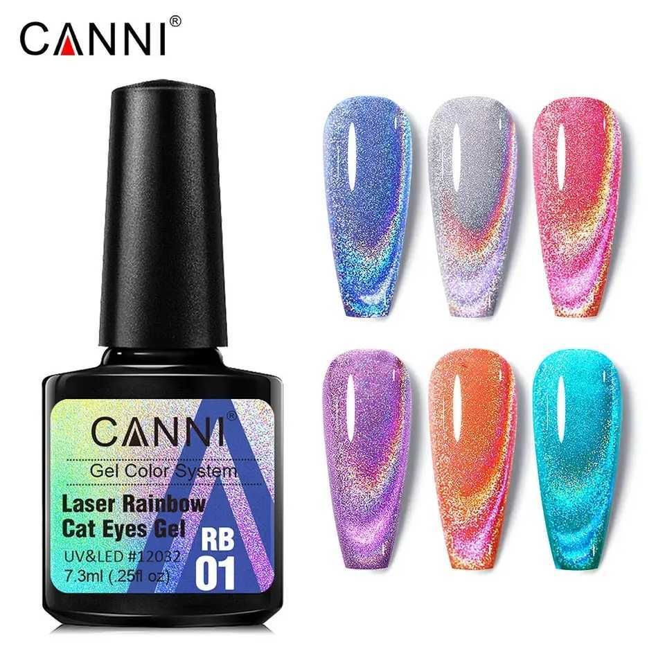 CANNI Laser Rainbow Cat Eye гел лак