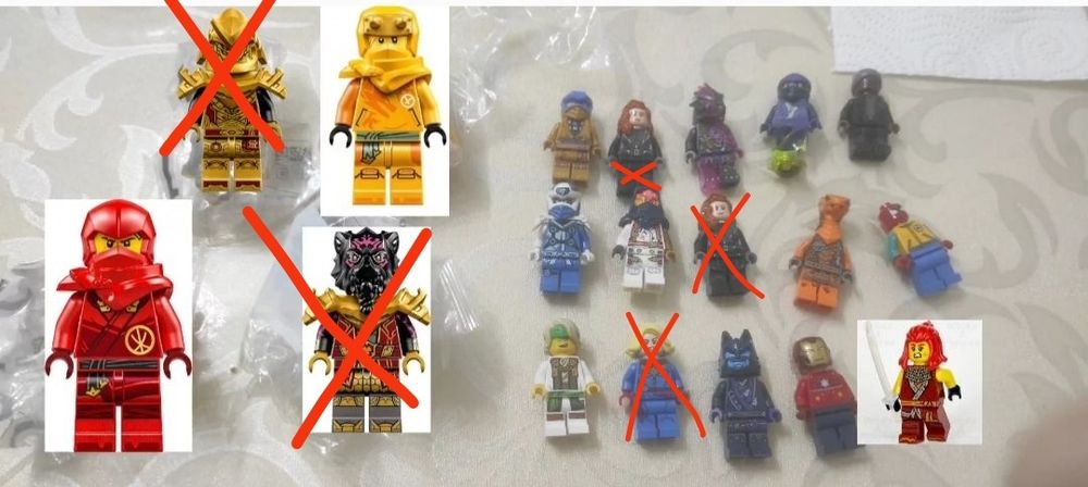 Lego минифигурки Marvel и Ninjago
