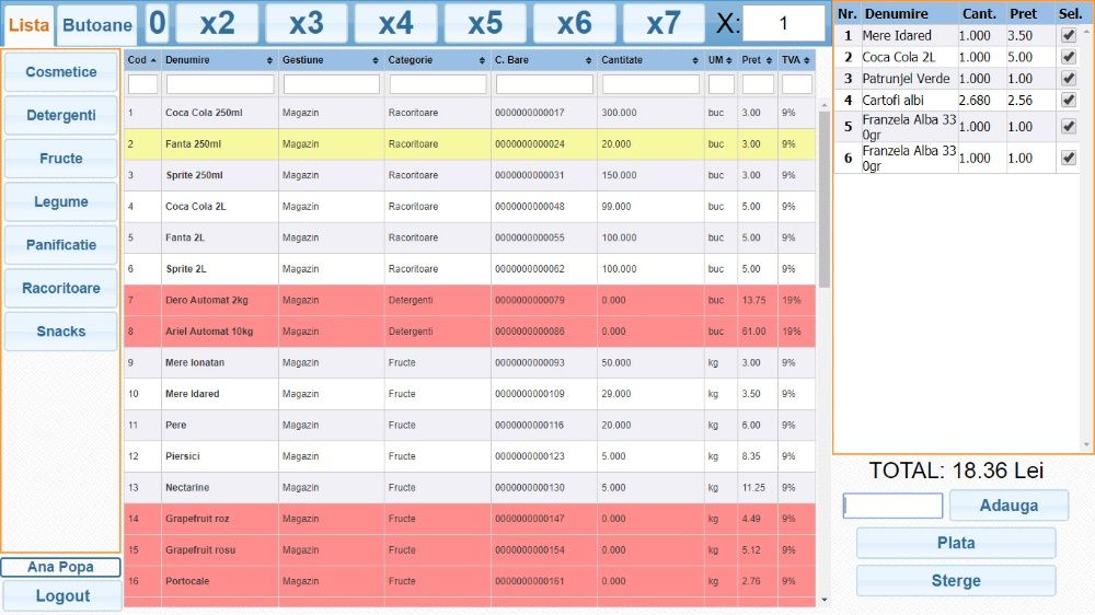 Pachet POS Vanzare Gestiune Magazin Software Echipamente UnityRetail