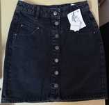 Fustă mini din denim neagră