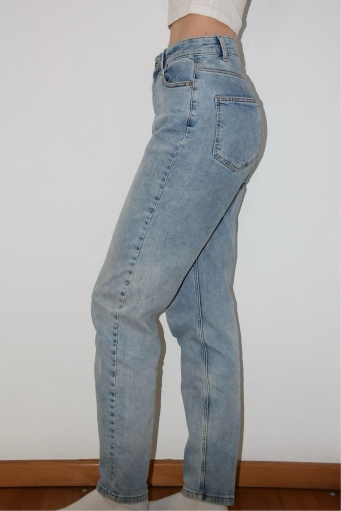 Bugi Pieces relaxed fit, albastru deschis, marimea S