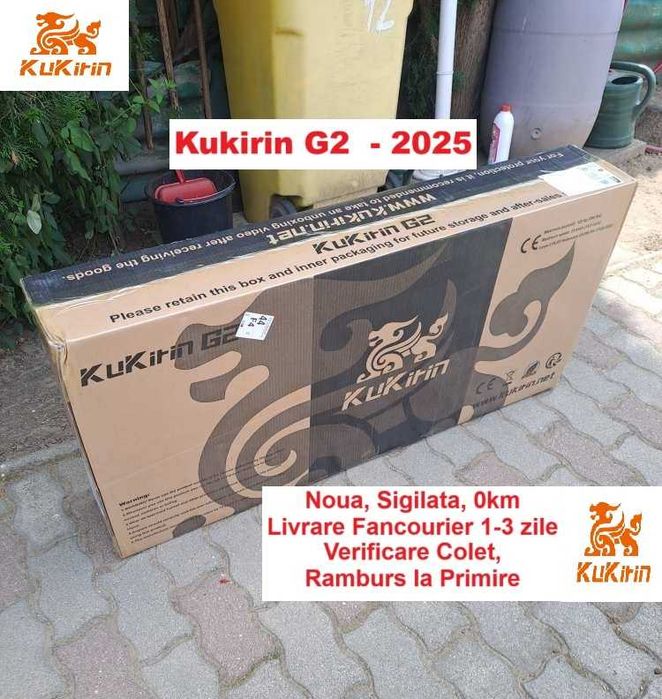 Sigilata, NOUA‼️Kukirin G2 2025‼️800W - 55km/h, Baterie 48v 15Ah